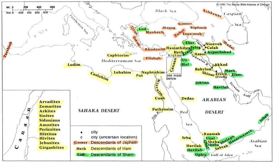 Ancient Map of Original HUE-Peoples